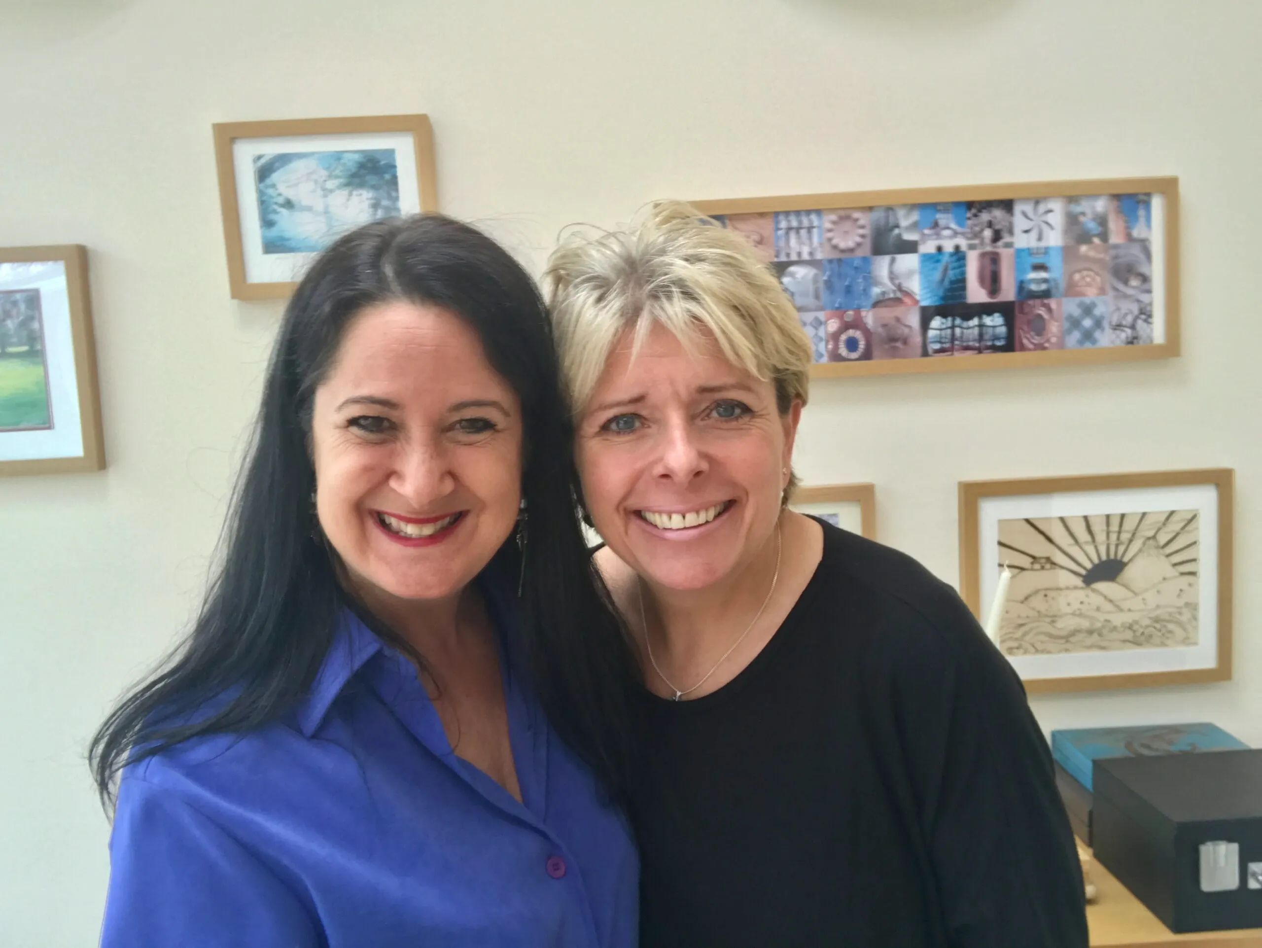 Mindy posing with a client